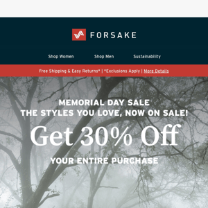 Memorial Day Sales Event: 30% Off