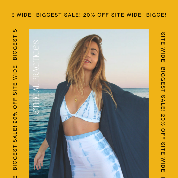 BIGGEST SALE! 20% OFF SITE WIDE