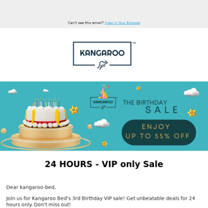 🎂 24 Hour Birthday Sale! Upto 55% Off Storewide