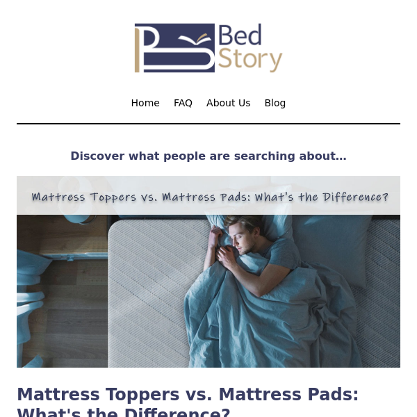 Mattress Toppers vs. Mattress Pads: What's the Difference?