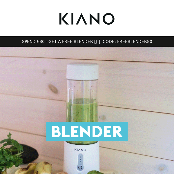 Don't Miss Out: Snag a Free Blender with €80+ Orders! ✅