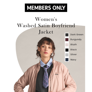 Stand Out With The Mesmerizing Women's Washed Satin Boyfriend Jacket !!!