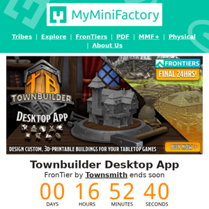 Final chance to build 3D printable towns & dungeons! 🔨