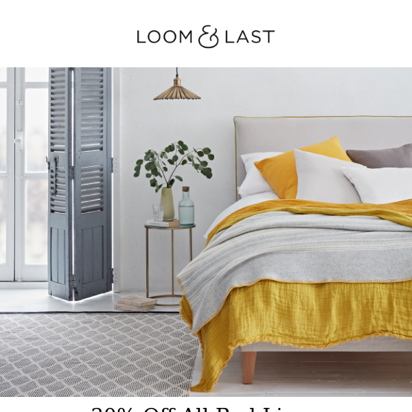 Sleep Easy With 30% Off All Bed Linen.