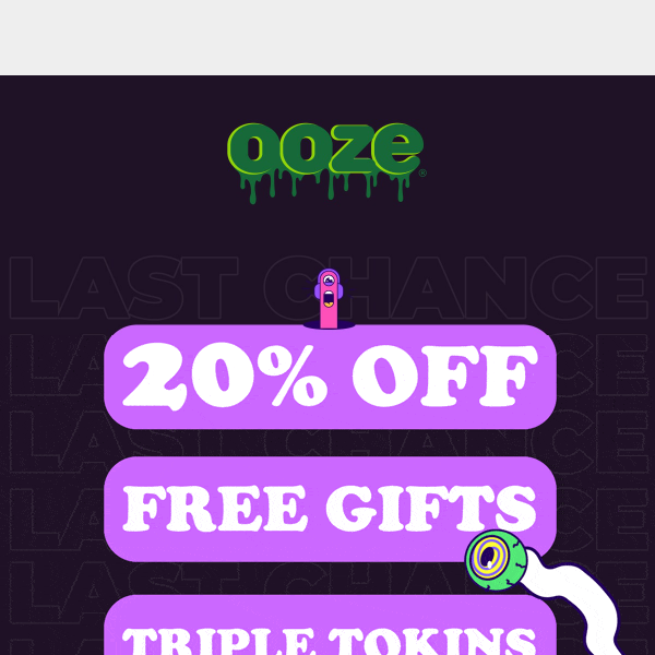 LAST CALL! 20% off, freebies, and triple tokins today 🤩