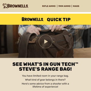 What belongs in your range bag? Find out!