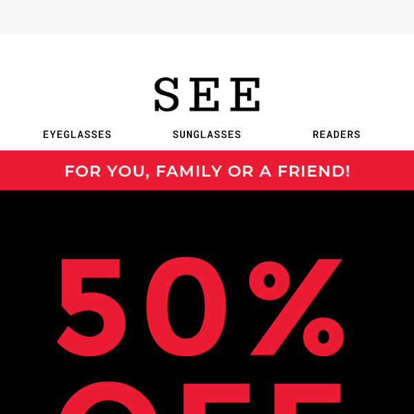 Snag 50% off Second Pairs
