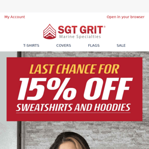 Last chance to save on hoodies and sweatshirts