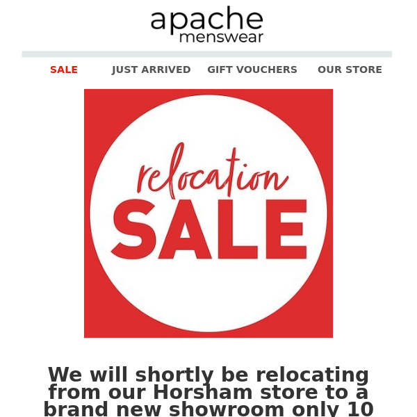  Relocation Sale Now On! Up to 70% Off