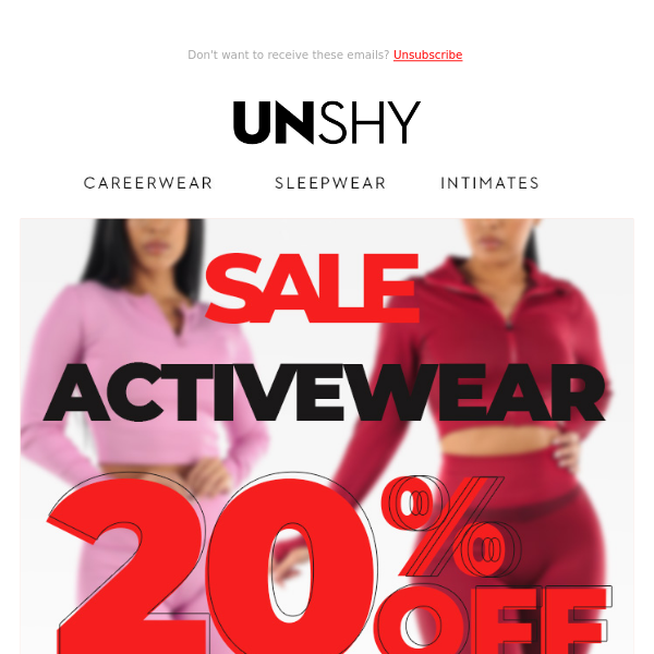🔥 NEW Hot Styles Arrived 🥰 ➕ All Activewear is 20% OFF 🤑🔥 Save Now ❗