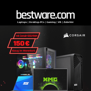 Letzte Chance: 150 € Rabatt auf alle Konfigurationen mit Corsair-SSD oder RAM