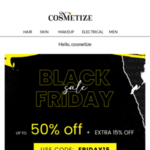 Cosmetize, It's BLACK FRIDAY! Up to 50% off + Other offers