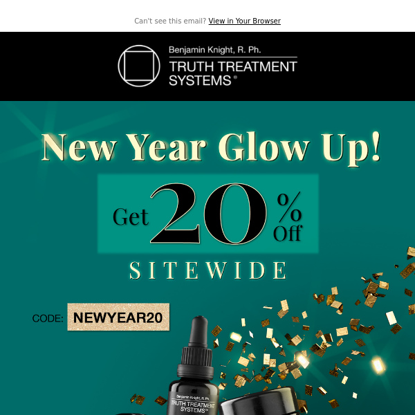 Ring in the NEW YEAR with 20% off sitewide! 🎉