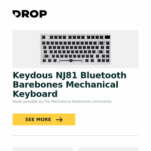 Keydous NJ81 Bluetooth Barebones Mechanical Keyboard, Keydous NJ81 Bluetooth Mechanical Keyboard, Assorted Mechanical MX Switches Sampler Pack and more...