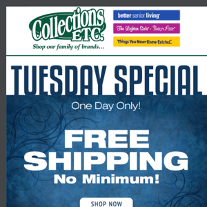 Tuesday Pick-Me-Up — Your Order Ships FREE