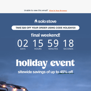 Don’t Miss The Final Weekend…