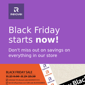 💖 RELAVEL BLACK FRIDAY SALE  AND NEW PRODUCTS💖