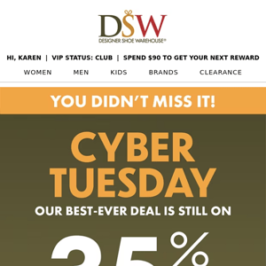 Last chance to shop Cyber Tuesday!