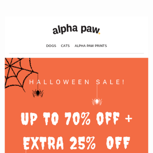 🎃 Halloween Sale....Extra 25% OFF