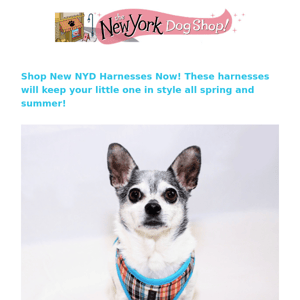 Just Arrived! $19.95 NEW NYD Spring & Summer Harnesses $19.95 and up