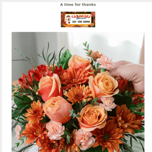 Show gratitude with Thanksgiving floral