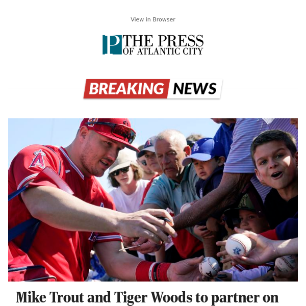 Mike Trout and Tiger Woods to partner on golf course in South Jersey