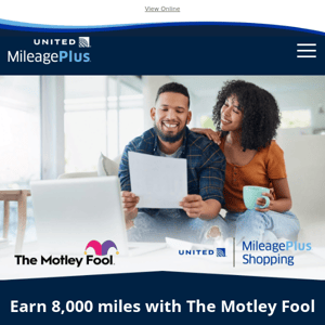 Earn 8,000 miles when you subscribe to The Motley Fool