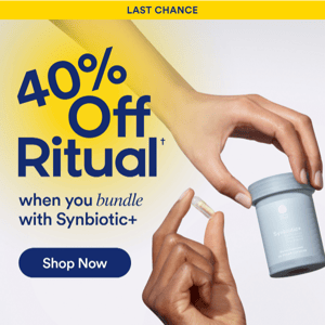 Last chance for 40% off