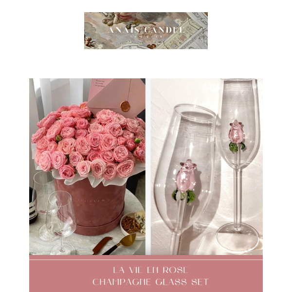 20% Off 💐 La Vie En Rose Glass Cups