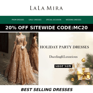 HOLIDAY DRESSES-20% OFF SITEWIDE!