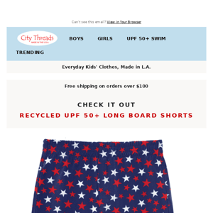 New Product Alert : Recycled Polyester UPF 50+ Soft Stretch Long Board Shorts