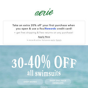 30-40% off all swim (even our bestsellers!)