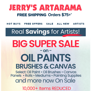 ✨ 3-Day “FLASH” Sale! ✨ Pro Oil Paints, Mediums + Select Brushes & Canvas