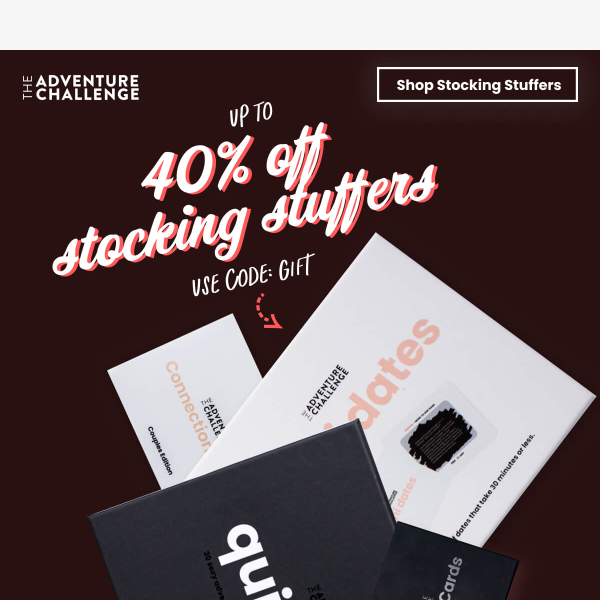 🔔 Reminder: Up to 40% off stocking stuffers!
