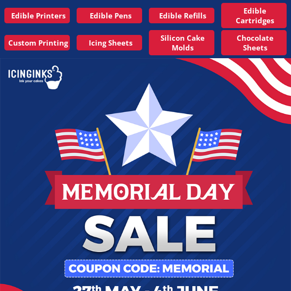 Icinginks Memorial Day SALE ends soon!