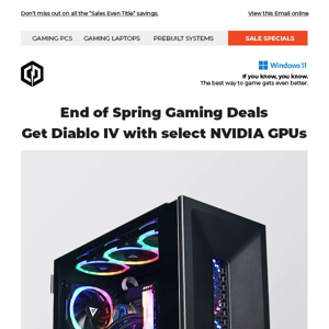 ✔ Last Call on Spring Gaming Deals – Free Shipping and More