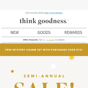 Semi-Annual Sale - NEW Sale Items Added!