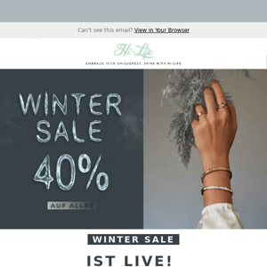 Verpasse nicht unseren "WINTER SALE"  ❄️