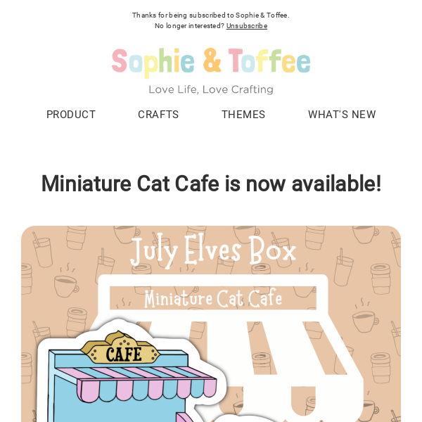 Miniature Cat Cafe Box is now LIVE!