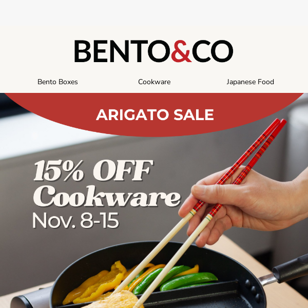15% Off all Cookware! 🍳