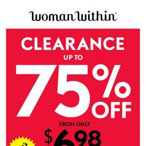 📢 Attention! Up To 75% Off Clearance Right Now!