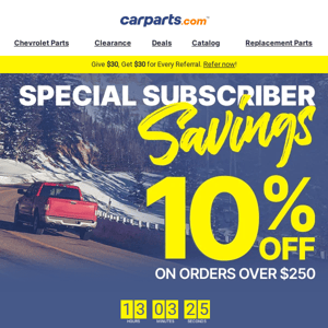 Today’s Special Savings: 10% OFF on Your Next Parts 🚗