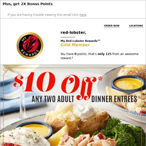 $10 off two adult dinner entrée’s? You bet!
