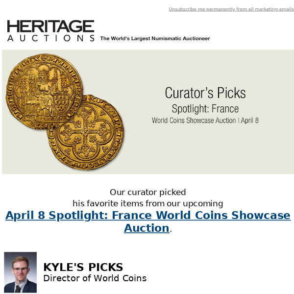 Curator's Picks from the Spotlight: France World Coins Auction