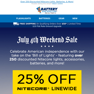 Bill of Lights ✨ 25% off Nitecore Linewide!