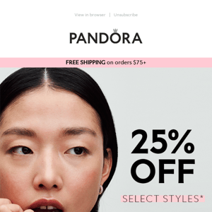 Unlock exclusive savings: 25% Off Select Styles