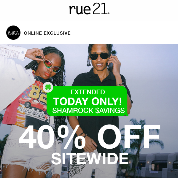 EXTENDED: 40% OFF sitewide