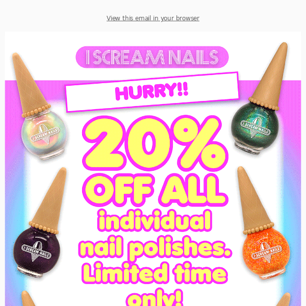 😜ENDS 2NITE😜 20% off all polishes :))