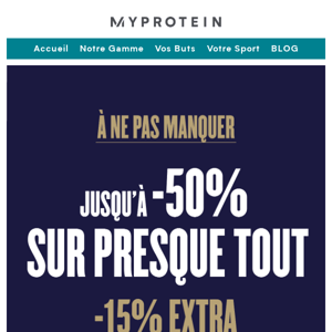 C'est Noël avant l'heure chez Myprotein! Foncez pour en profiter!🎄