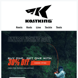 Finesse Fishing Sale - Buy One, Get One 30% OFF!